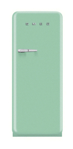 Smeg FAB28Q Fridge with Freezer Compartment, A++ Energy Rating, 60cm Wide, Right-Hand Hinge Pastel Green Smeg FAB28Q Fridge with Freezer Compartment, A++ Energy Rating, 60cm Wide, Right-Hand Hinge Pastel Green